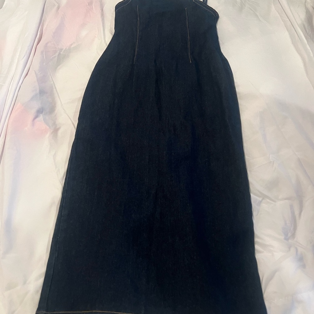 Fitted Denim maxi Dress